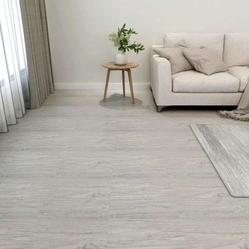 

Lamas para suelo autoadhesivas 55 uds PVC 5,11 m² gris claro