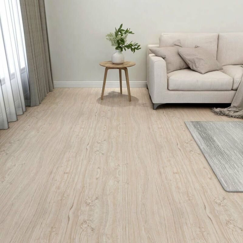 

Lamas para suelo autoadhesivas 55 uds PVC 5,11 m² marron claro