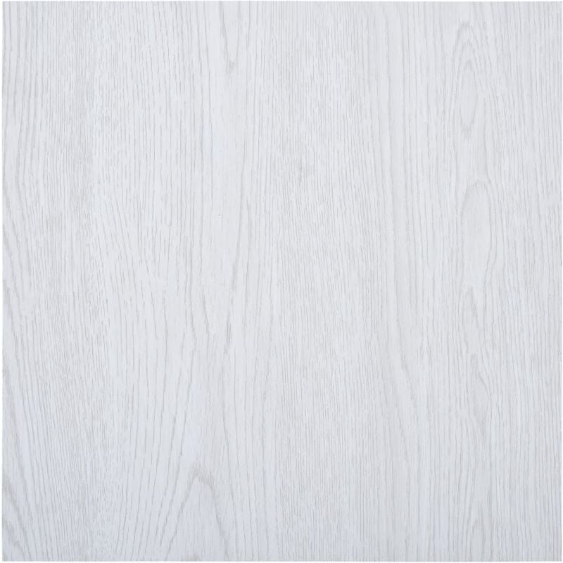 Torana - Lamas para suelo autoadhesivas pvc blanco 5,11 m²