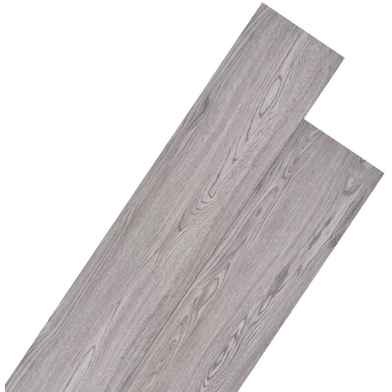 

Lamas para suelo de PVC 5,26 m² 2 mm gris oscuro