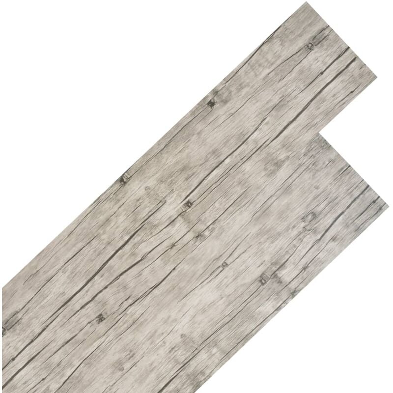 

Lamas para suelo de PVC 5,26 m² 2 mm roble - Gris