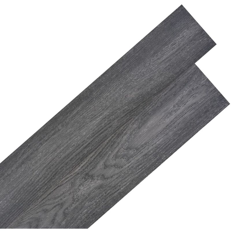 

Lamas para suelo de PVC autoadhesivas 5,02m² 2mm negro y blanco - Negro