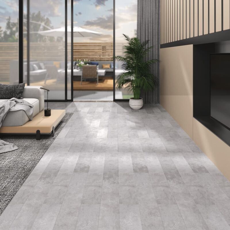 

Lamas para suelo de PVC autoadhesivas gris tierra 5,02 m² 2mm - Gris