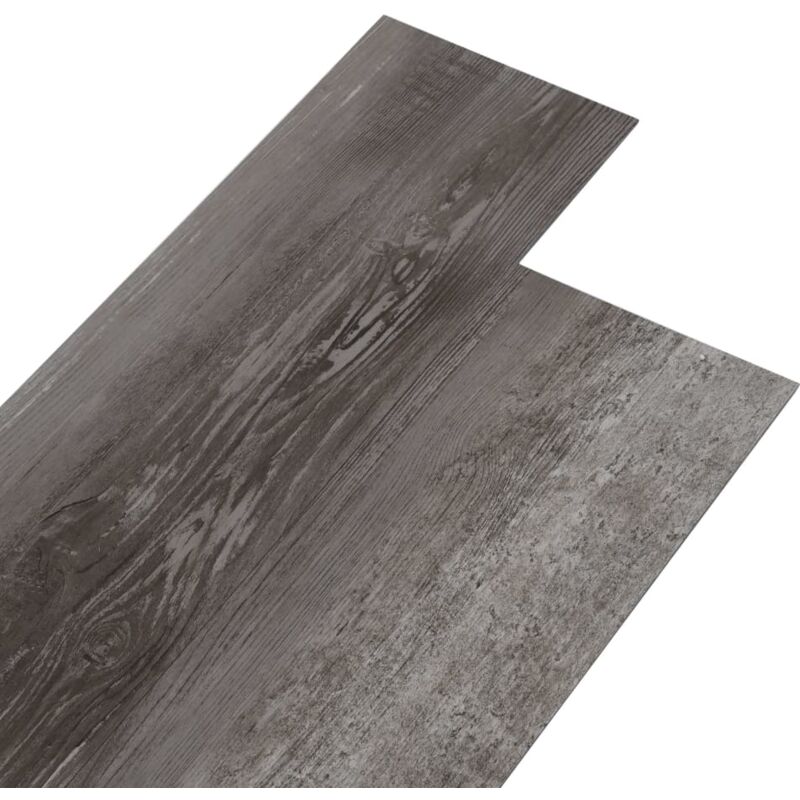 

vidaXL Lamas para suelo de PVC autoadhesivas madera rayada 4,46 m² 3mm - Marrón