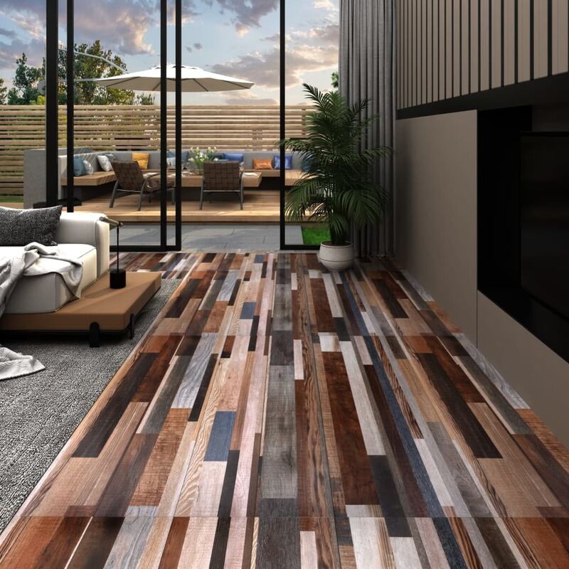 

Lamas para suelo de PVC autoadhesivas multicolor 5,02 m² 2 mm