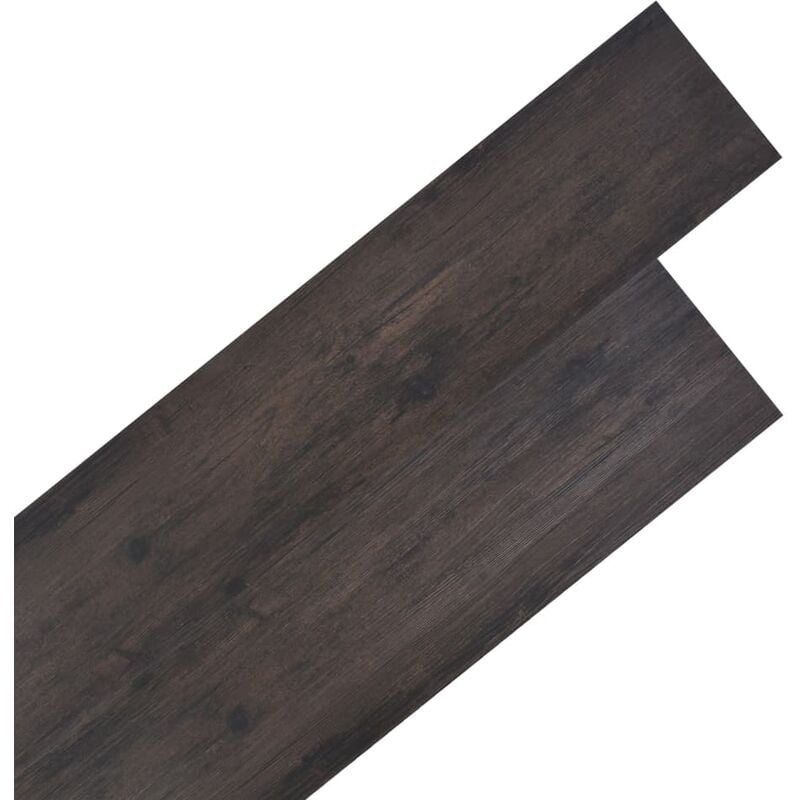 

Lamas para suelo de PVC marrón oscuro 4,46 m² 3 mm