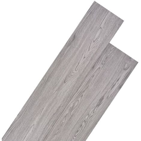 Lamas para suelo no autoadhesivas PVC gris oscuro 5,26 m² 2 mm vidaXL