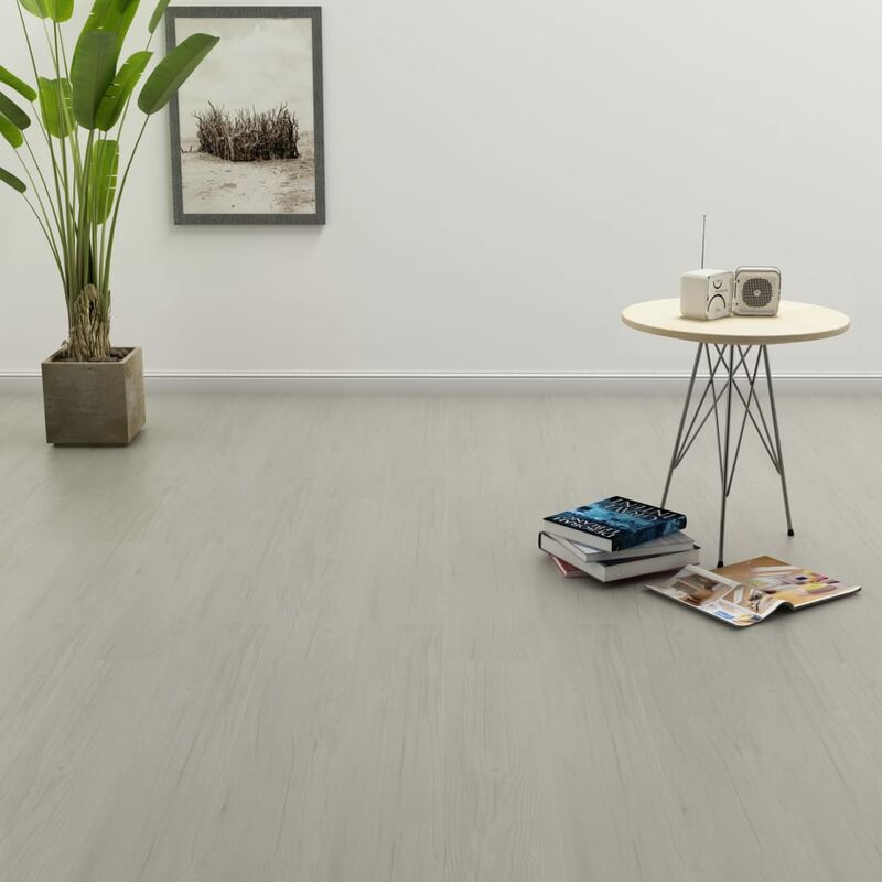 

Lamas para suelo PVC autoadhesivas 4,46 m² 3 mm gris claro - Gris