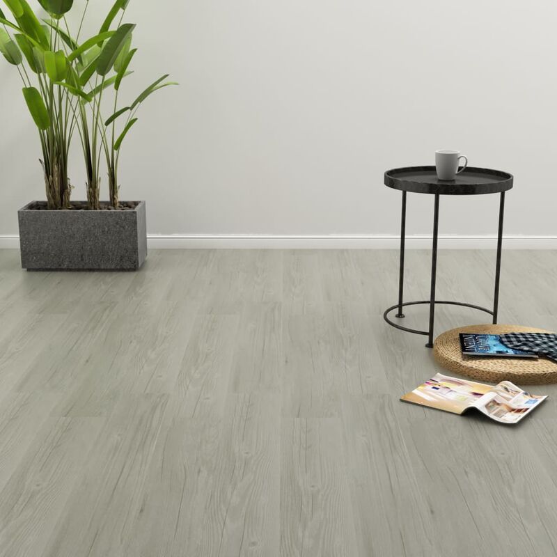 

Lamas para suelo PVC autoadhesivas 4,46 m² 3 mm gris
