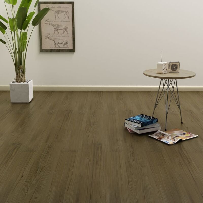

Lamas para suelo PVC autoadhesivas 4,46 m² 3 mm marron