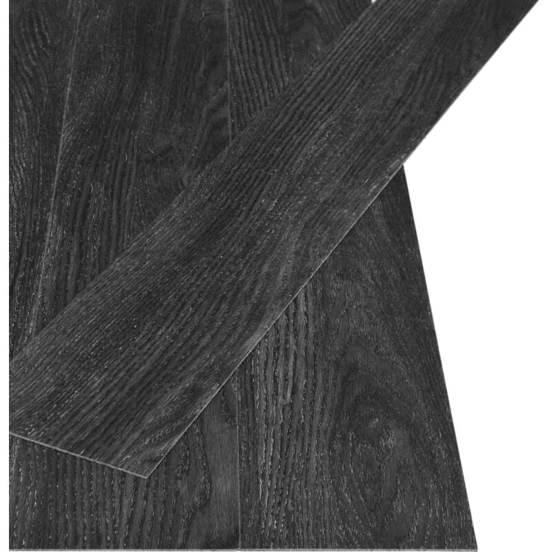 

vidaXL Lamas para suelo PVC autoadhesivas 4,46m² 3 mm roble antracita - Antracita