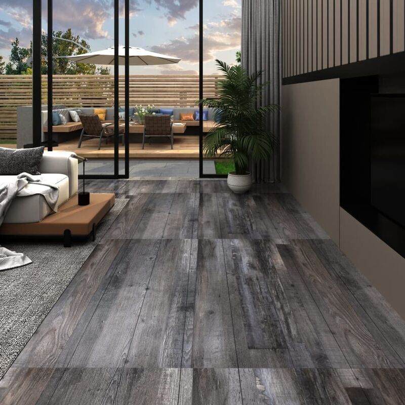 

Lamas para suelo PVC autoadhesivas madera industrial 5,02m² 2mm