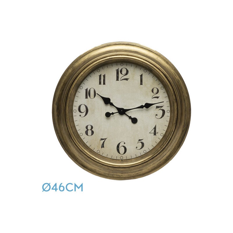 Fabrilamp - Horloge murale De Lamba Gold 46d Aiguilles rétro