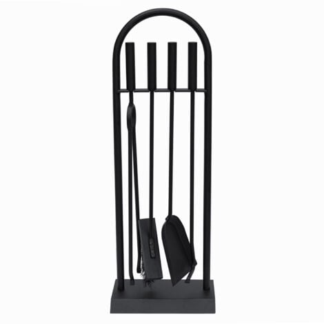 Lambeth Contemporary Fireside Companion Arch Tool Set, Black, Steel