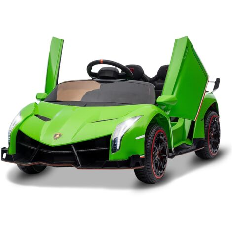 Lamborghini XMX615B Voiture Électrique,Voiture Télécommandée  12V7AH Enfants avec Télécommande , Charge 16.2kg pour Enfant 3-8 Ans, (Vert)