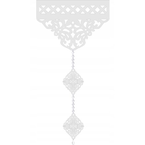 Lambrequin de rideau moderne K18 avec pendentifs ajourés OZDOB décoration de fenêtre