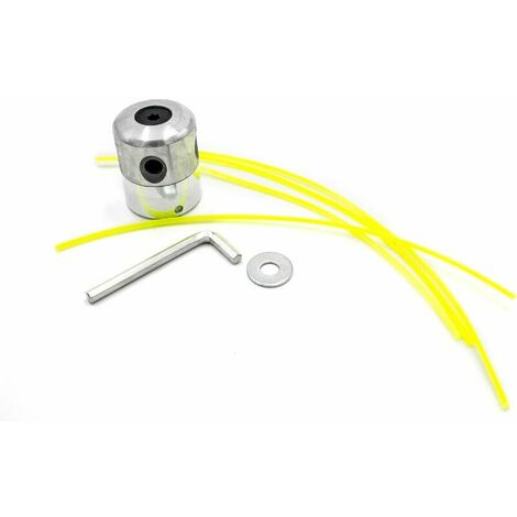 Lame à double tête filetée en aluminium pour tondeuses à gazon et faucheuses Bosch, Einhell, Gardena, Husqvarna, Makita, Stihl, Wolf Garten,argent Lefou