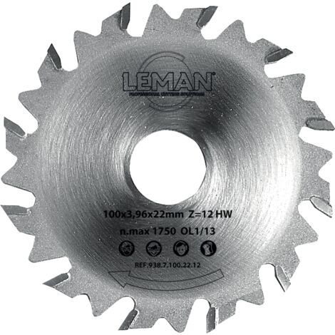 Lame à rainurer LEMAN pour assemblage - Ø100mm - ép. 3.96mm - 938.7.100.22.12.