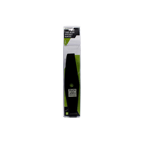 lame acier 2 dents spéciale ronces pour débroussailleuse, dimensions coupe: 320mm, alésage: 20,0mm, ep: 4,0mm. (sous coque).