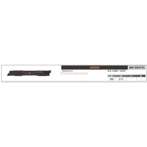 Lame ARIENS pour tracteur de pelouse tondeuse 21" 004731