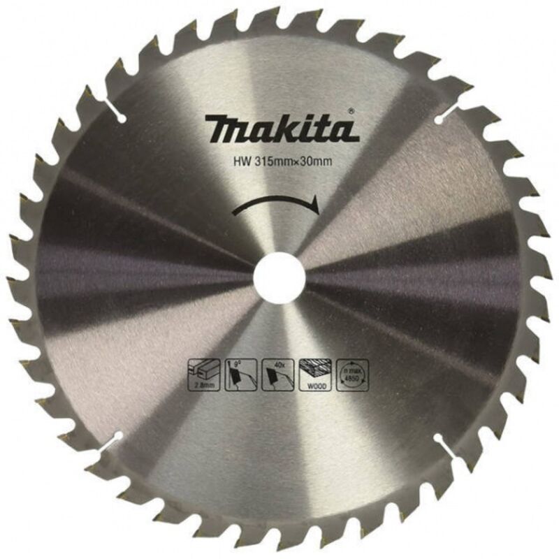 Lame carbure ''Standard'' MAKITA JM27170005 pour bois, pour scie sur table 2712, 315x30x40 Dents