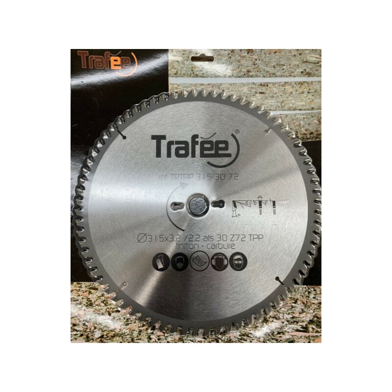 Luxoutils - Lame carbure 315 z=72 alesage 30 mm trapezoidale plate positive