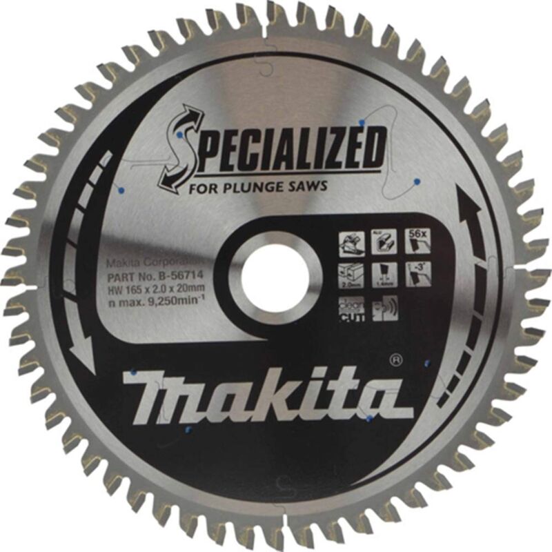 Makita Lame de scie Specialized 165x20x56 B 56770 - vue 1