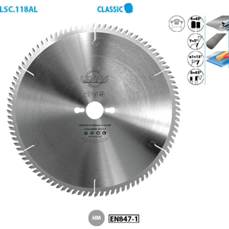 Leman - Lame Carbure 350x32x108z Pos. Tp / Metaux Non-Ferreux