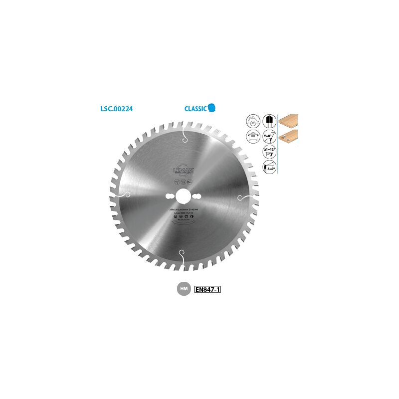 Leman - Lame de scie circulaire de chantier multi matériaux Classic ø 160 Alésage 20 Ep. 2,8/1,6 Nbrnts 24