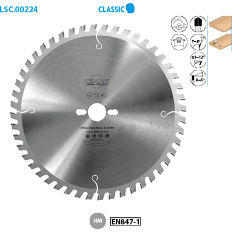 LEMAN  - Lame de scie circulaire de chantier 500x30x4,0 mm 72 dents