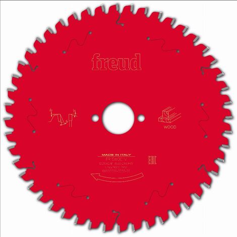 Lame carbure finition bois pour scies à onglet diamètre 210 mm, alésage 30, épaisseurs traits 2,4/1,8 mm, 48 dents - FREUD