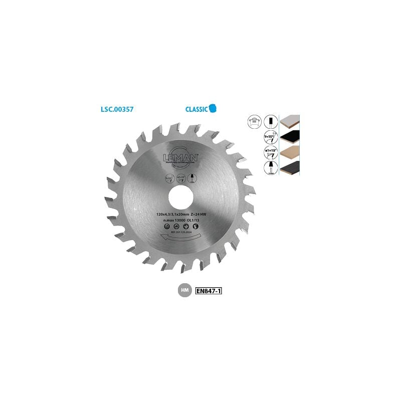 Inciseur circulaire conique Classic ø 80 Alésage 20 Ep. 2,8-3,8/2,0 Nbrnts 12