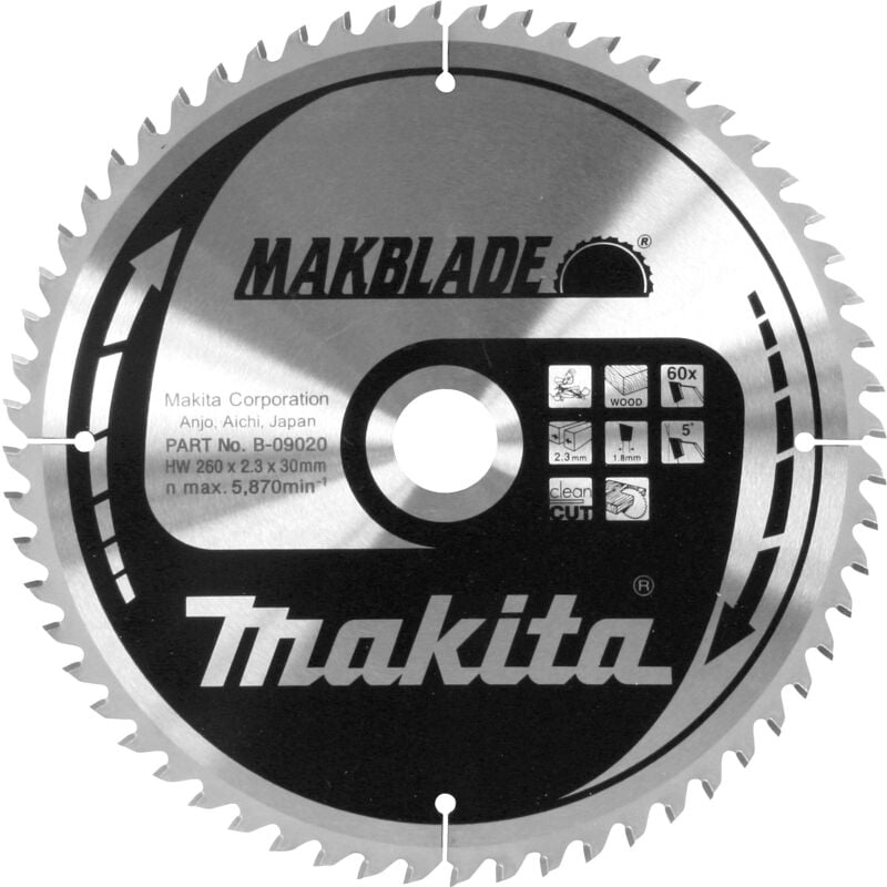 Makita - lame carbure makblade bois 216X30MM 24D B-32714