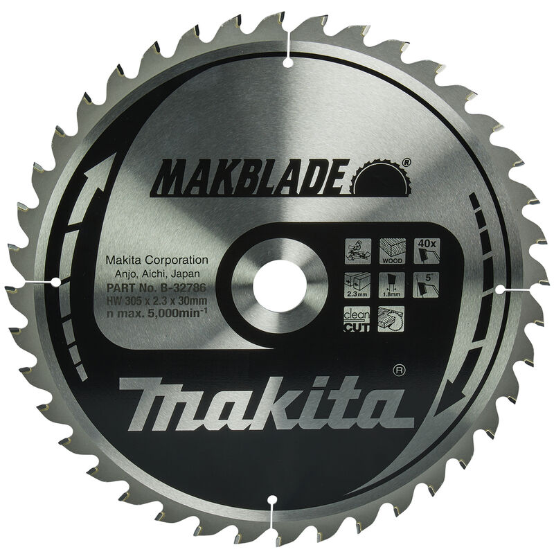 Makita - lame pour bois makblade 305mm 40 dents B-32786