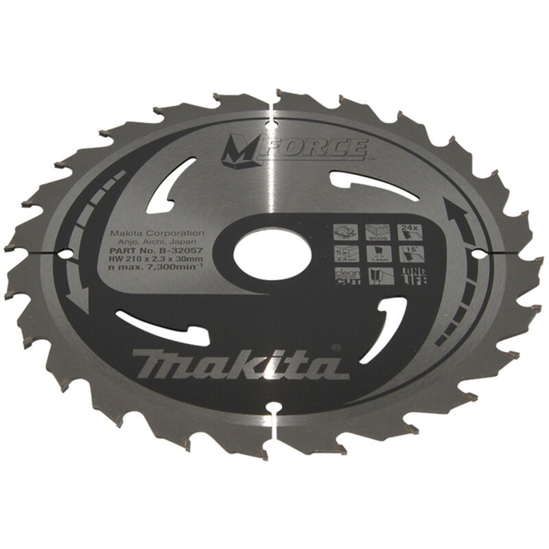 Makita - lame carbure mforce bois 210X30MM 24D B-32057