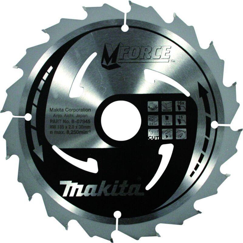 Lame de scie FORCE B 31996 pour une coupe rapide dans le bois Fast Cut Makita B 31996 - vue 3