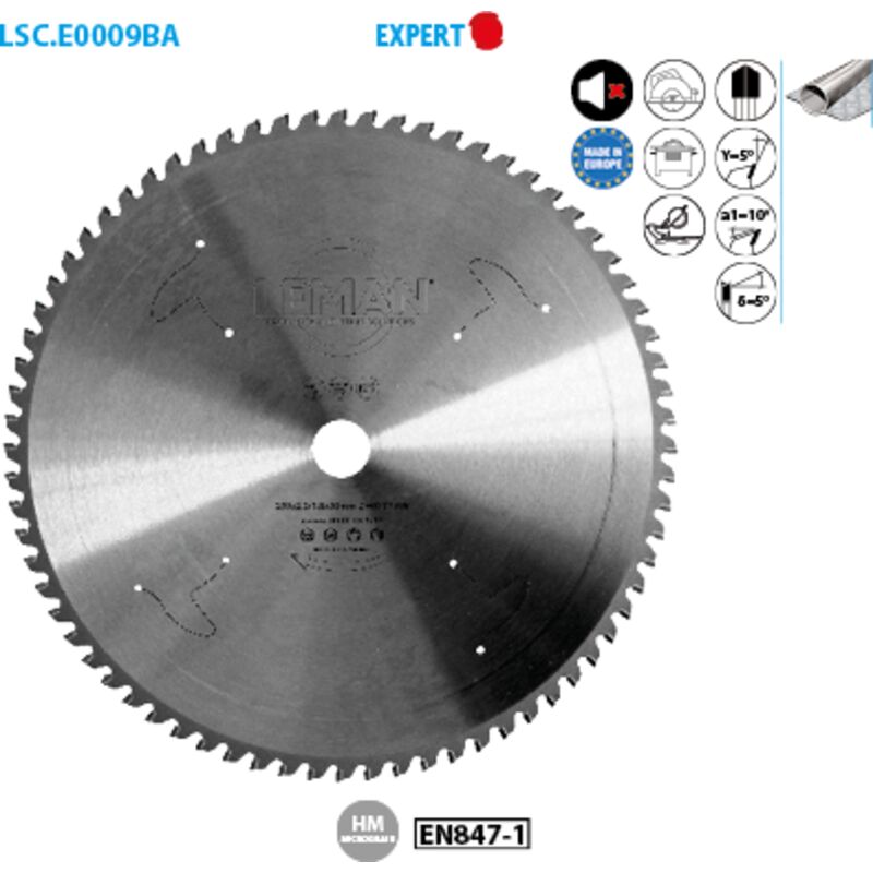 Leman - Lame Carbure Micro-Grain 190x30 Ep1,6 48z Speciale Inox