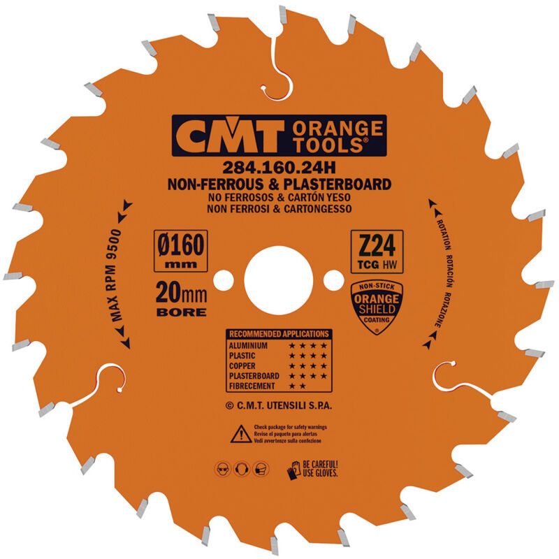 284.160.24H LAME CIRCULAIRES POUR MATeRIAUX NON FERREUX ET PLASTIQUE 60X2.2/1.6X20 Z=24 HWG