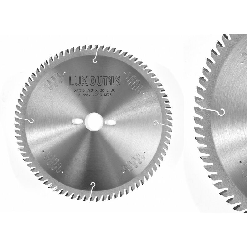 Luxoutils - Lame circulaire carbure 250 mm z = 80 trapez plate