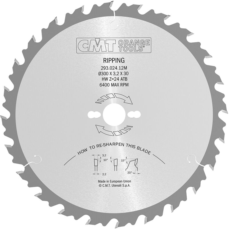 293.024.12M LAME CIRCULAIRE AVEC LIMITEUR L/VINE HW 300x3.2/2.2x30 Z24 ATB