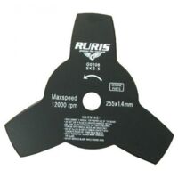 Lame couteau Ruris 3 dents 255mm pour débroussailleuse