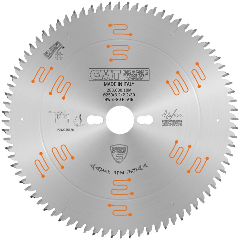 283.680.10M LAMA PRECISIONE CHROME HW 250x3.2/2.2x30 Z80 38°HiATB -2°NEG