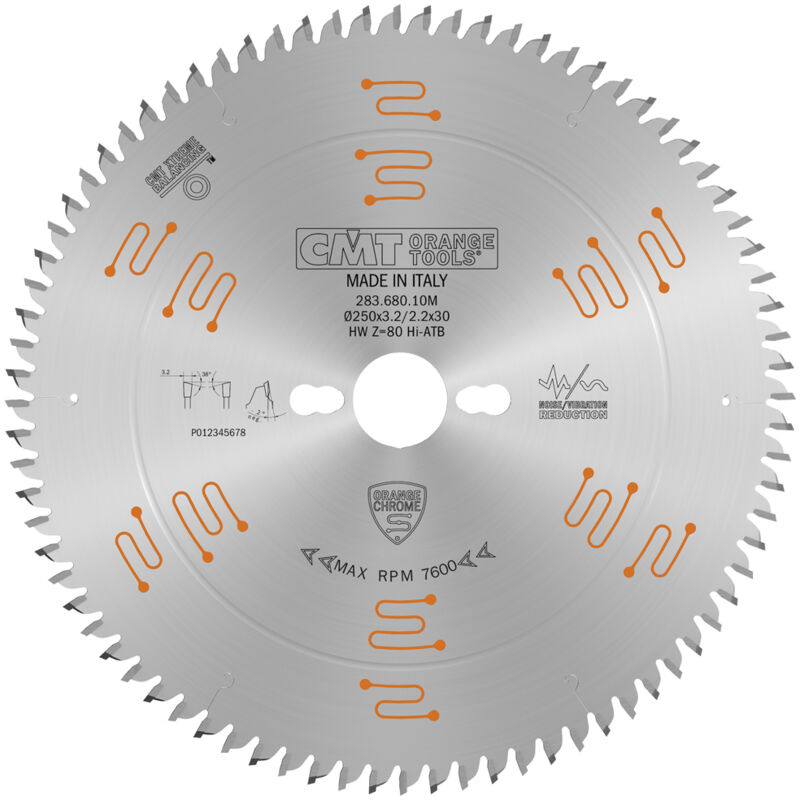 283.696.12M LAMA PRECISIONE CHROME HW 300x3.2/2.2x30 Z96 38°ATB 2°POS