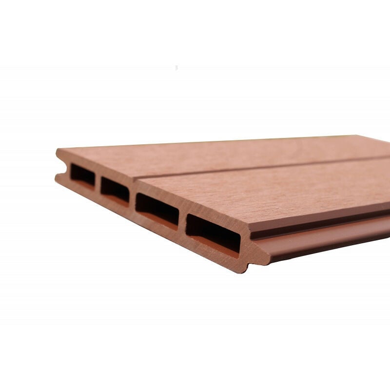 Lame de clôture bois composite l 148 cm / l 15.6 cm / e 19 mm - Coloris - Brun rouge, Epaisseur - 19 mm, Largeur - 15.6 cm, Longueur - 148 cm - Brun