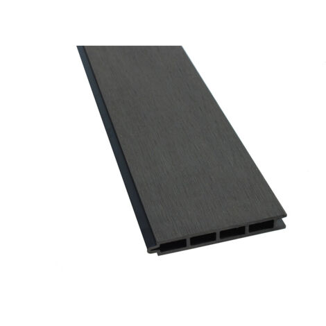 Lame de clôture bois composite Larko L176 cm / l 14.8cm / E 21mm - Coloris - Gris anthracite, Epaisseur - 21mm, Largeur - 14,8cm, Longueur - 176cm