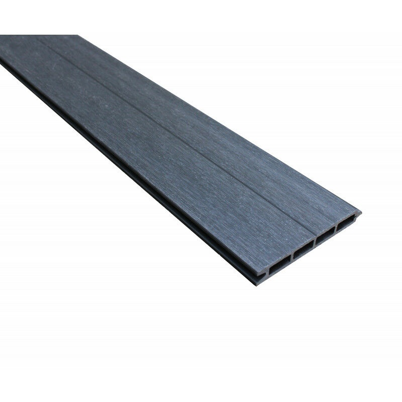 Lame de clôture en composite alvéolaire coextrudé - Coloris - Charbon, Epaisseur - 19 mm, Largeur - 15.6 cm, Longueur - 148 cm - Charbon