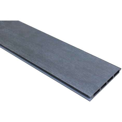 Lame de cloture en composite alvéolaire coextrudée réversible - Coloris - Gris anthracite/ Gris clair, Largeur - 15.6 cm, Longueur - 148 cm