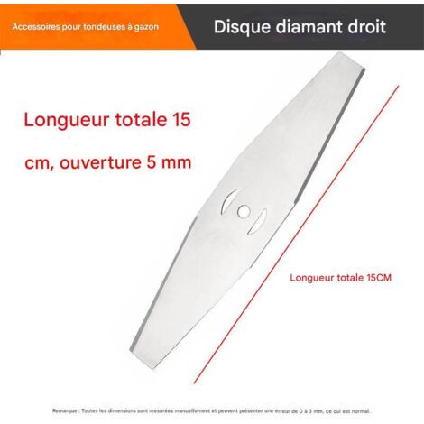 Lame de Coupe Herbe Diamantée 15cm, pour Débroussailleuse Lithium, Accessoire Jardin-15cm Lithium-ion One-line Diamond-lessly Blade-10 pièces