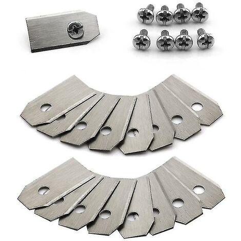 Lame de couteau en titane 30 pièces pour Husqvarna Automower, Gardena, Meec Silver