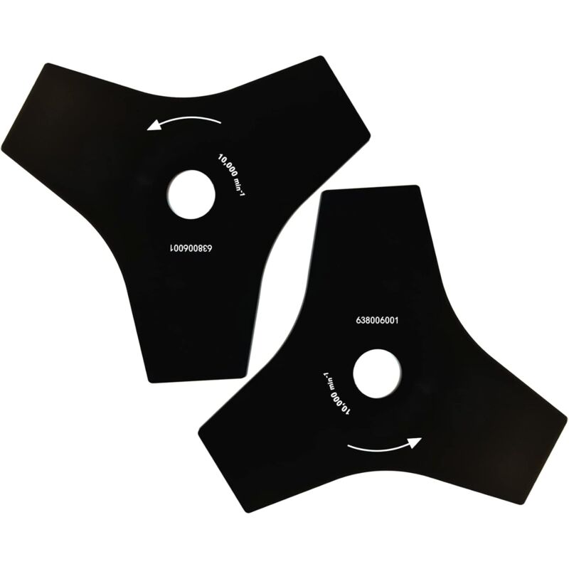 Lame de débroussaillage réversible en acier de 8" compatible avec Ryobi AC04105 (2 packs)